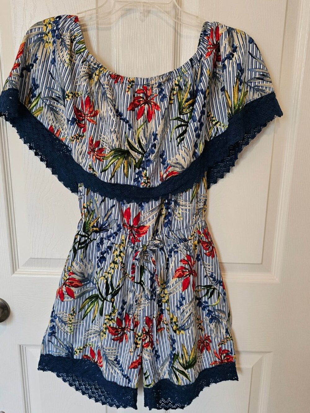 Stylehouse Misses Romper Tropical Vacation Vibe Coastal Summer Gypsy Size S
